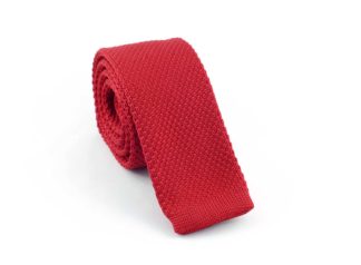Strick-Krawatte, rot
