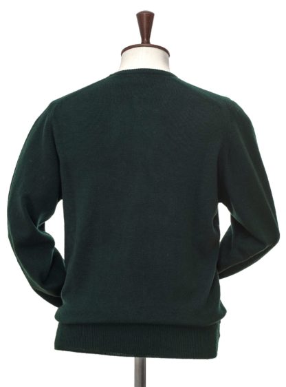 Cashmere V-Kragen Pullover, dunkelgrün