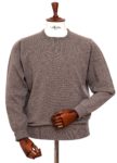William Lockie Rundhals-Pullover, grau meliert