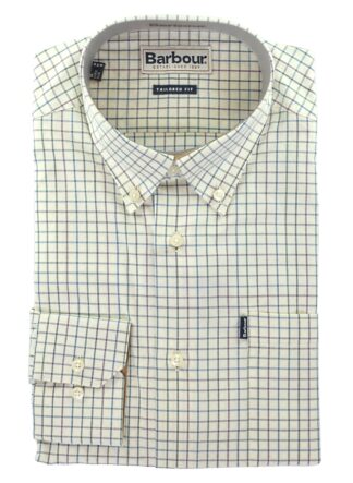 Barbour Hemd Charles Tattersall blau violett