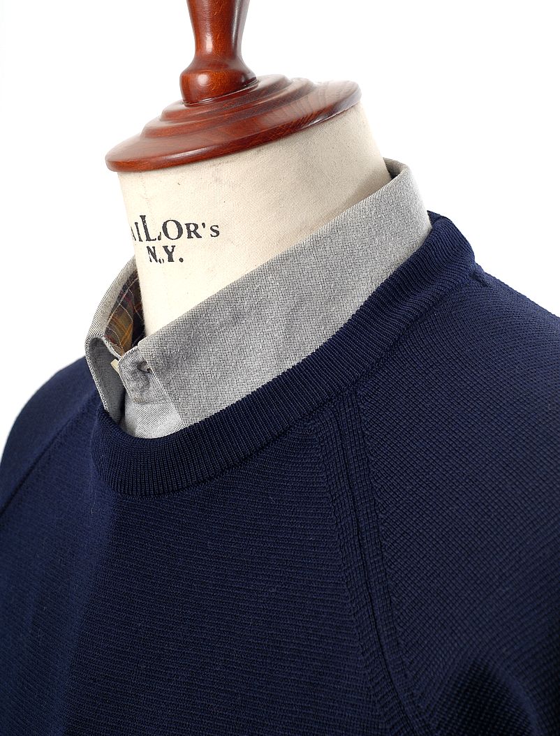Barbour Strickpullover Becket Crew, navy