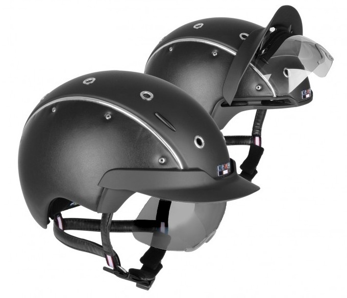 Casco Reithelm Klappbrille, grau