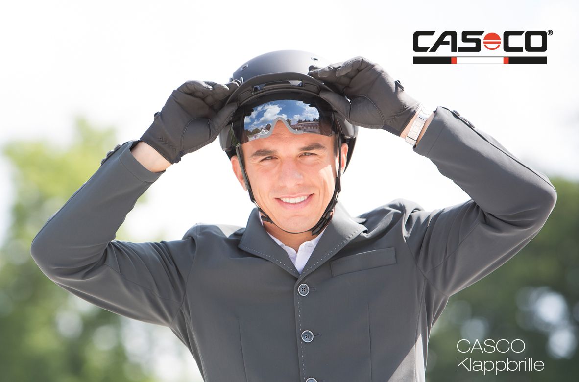 Casco Reithelm Klappbrille, grau