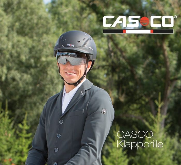 Casco Reithelm Klappbrille, grau