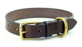 Hardy & Parsons Hundehalsband Bridle Leather, dunkelbraun