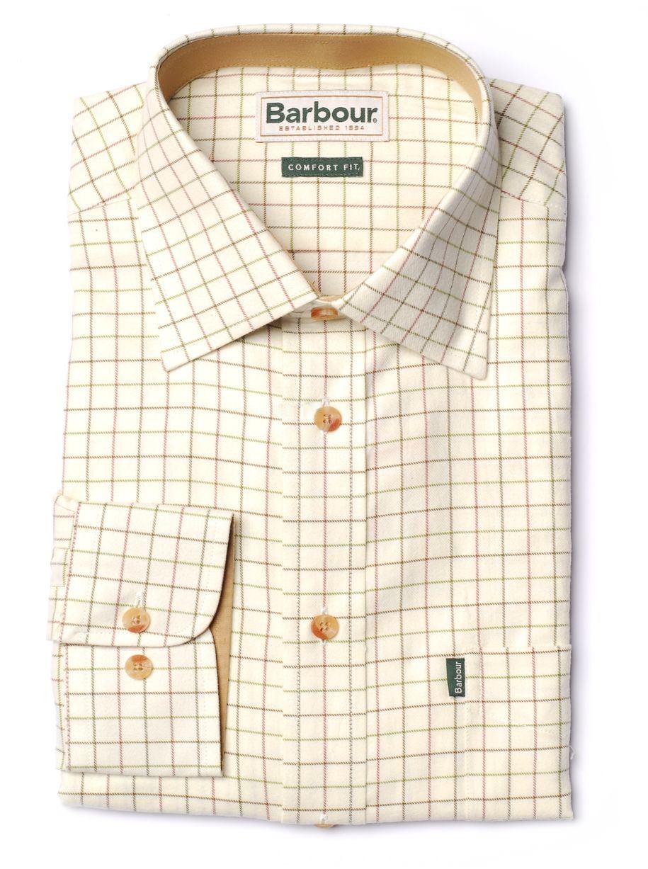 Barbour Hemd Field Tattersall, grün/braun