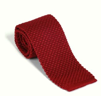 Ascot Seiden-Strickkrawatte, bordeaux