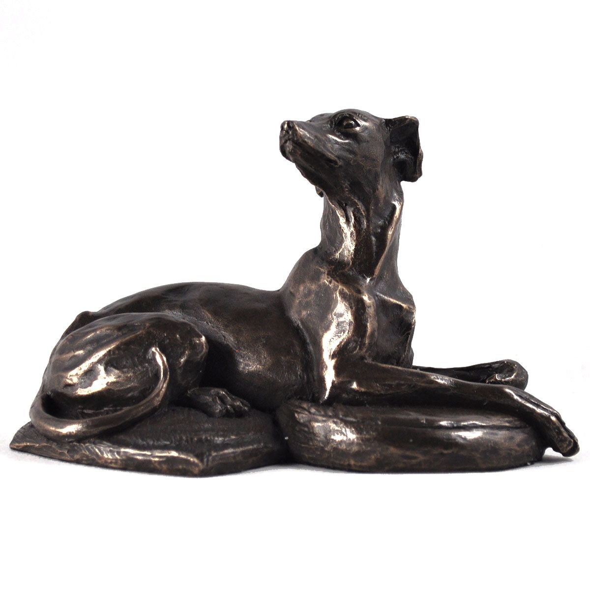 Skulptur "Liegender Whippet"