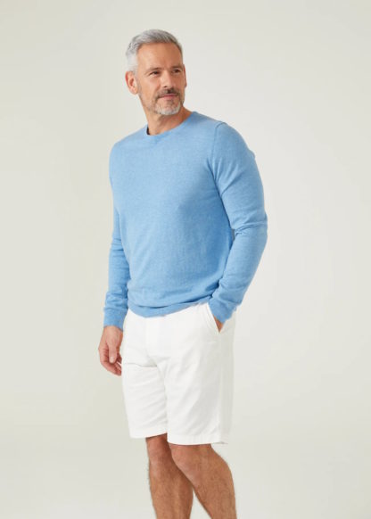 Alan Paine Harlington Luxury Cotton Pullover, hellblau